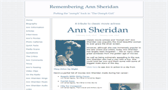 Desktop Screenshot of ann-sheridan.com